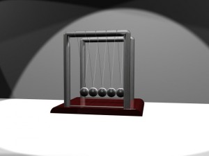 newtons cradle balance balls 3D Модель