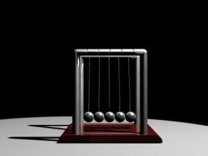 newtons cradle balance balls 3D Модель