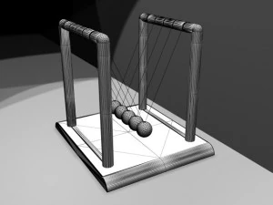 newtons cradle balance balls 3D Model