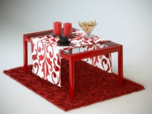 red table Modèle 3D