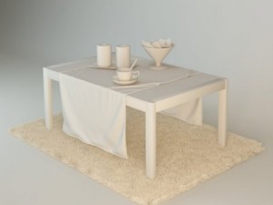 red table Model 3D