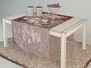 red table Model 3D