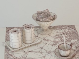 red table Model 3D