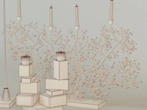 candle holders 3D Model