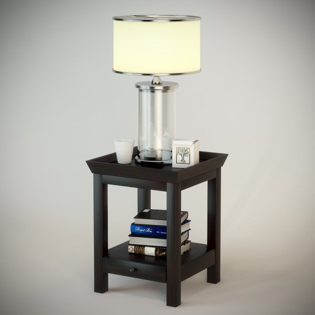 bedside table Model 3D .c4d .max .obj .3ds .fbx .stl .blend 