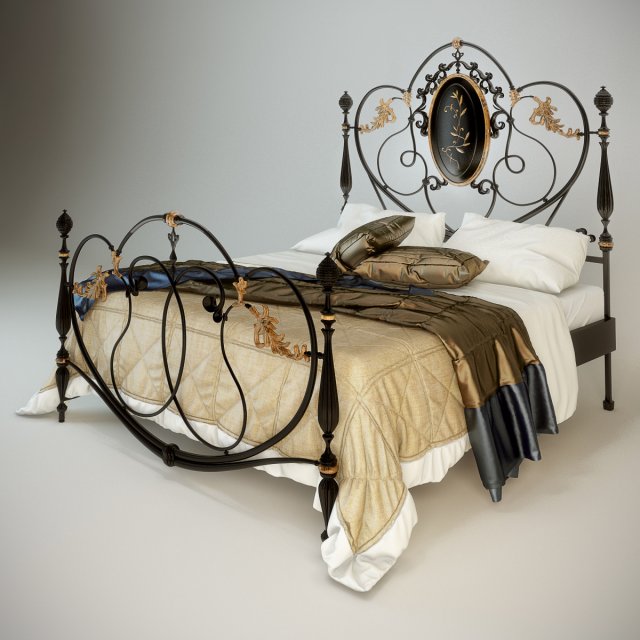 bed Model 3D .c4d .max .obj .3ds .fbx .stl .blend 