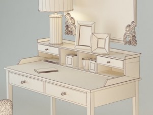 table with a mirror 3D Model
