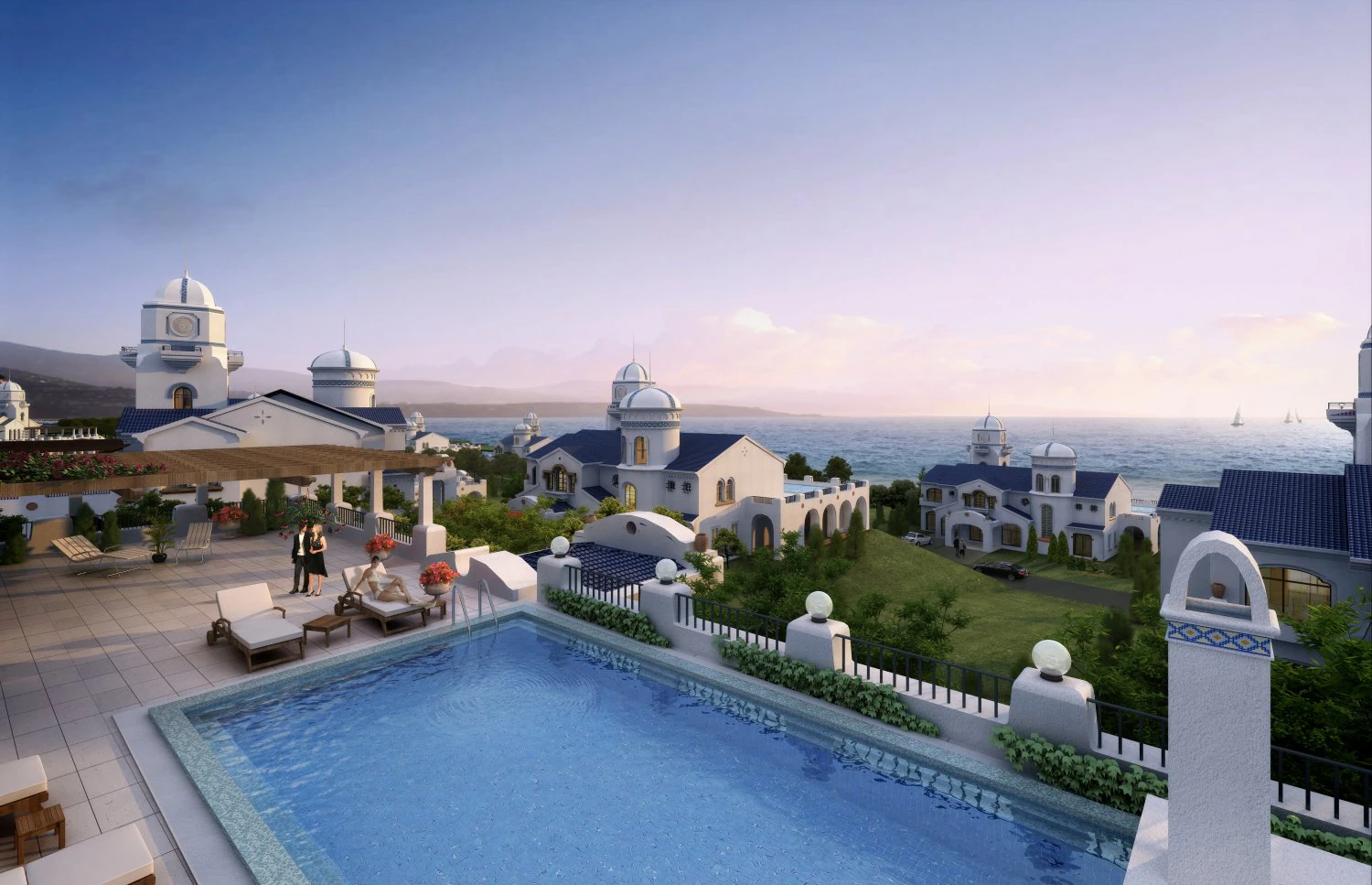 ocean view villa 016 3D Model .c4d .max .obj .3ds .fbx .stl .blend