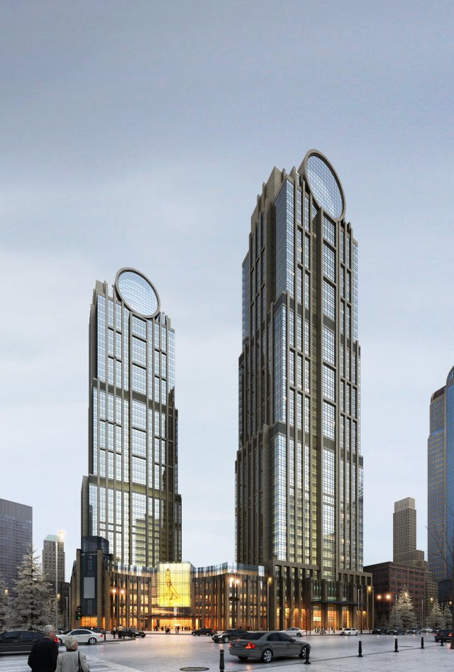 skyscraper 020 3D 模型 .c4d .max .obj .3ds .fbx .stl .blend 