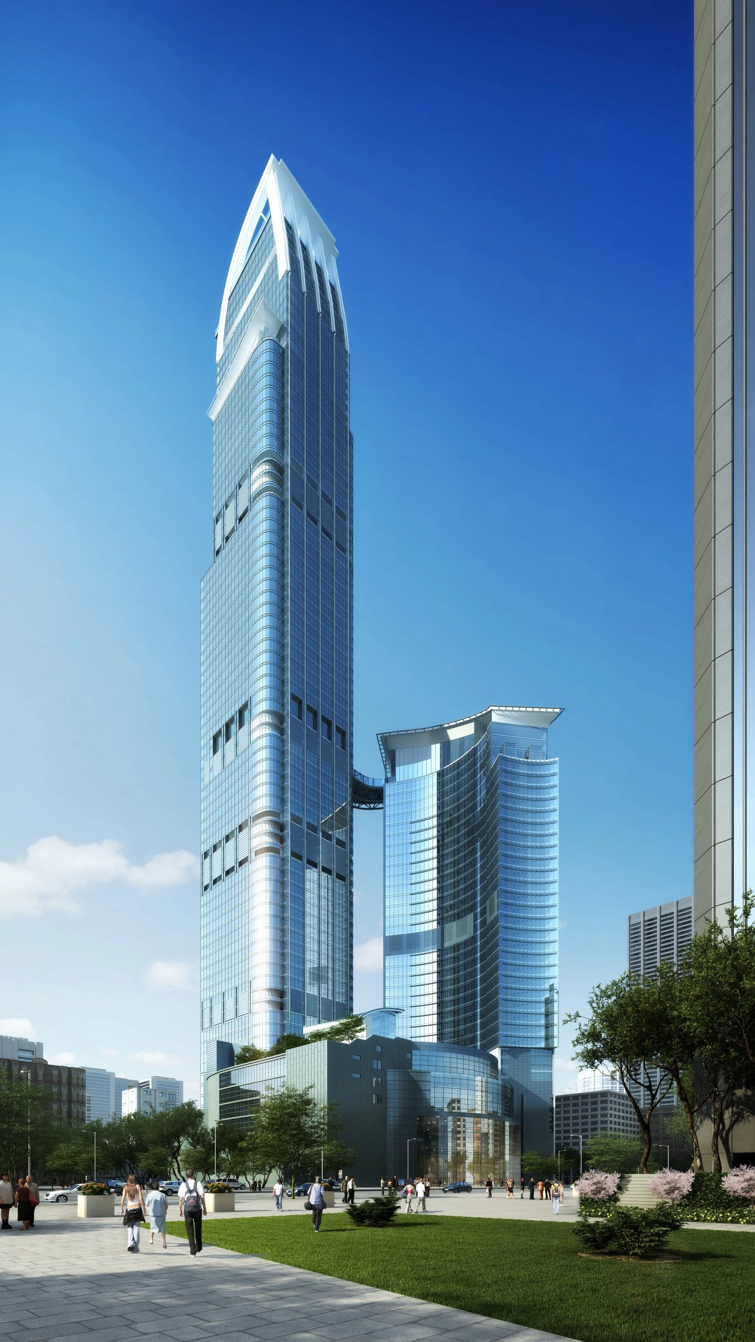 skyscraper 026 3D Model .c4d .max .obj .3ds .fbx .stl .blend 
