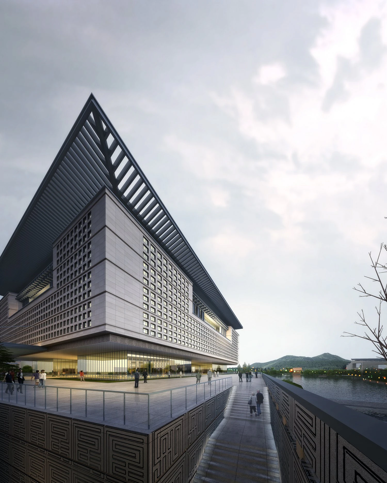 사무실 건물 37 3D 모델 .c4d .max .obj .3ds .fbx .stl .blend 