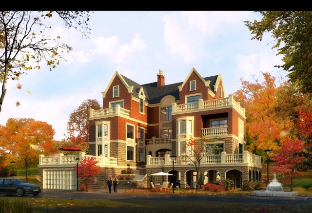 villa 040 Modello 3D .c4d .max .obj .3ds .fbx .stl .blend 