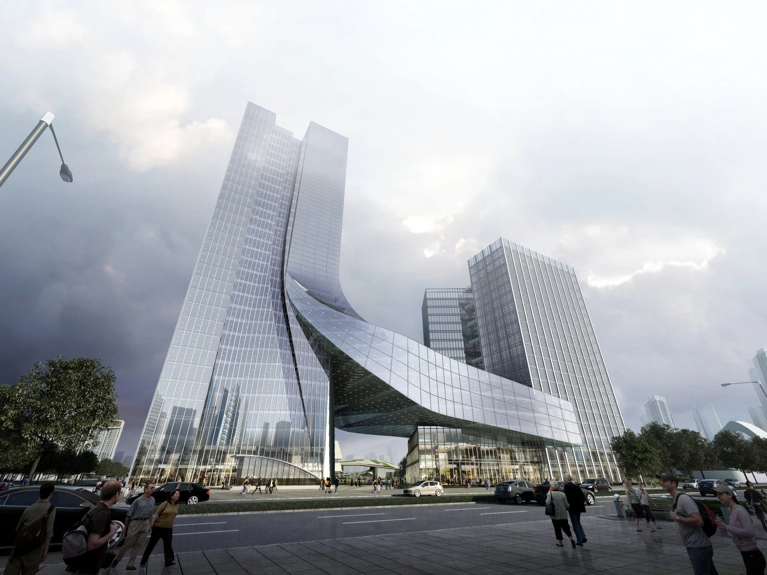 skyscraper 073 3D Model .c4d .max .obj .3ds .fbx .stl .blend