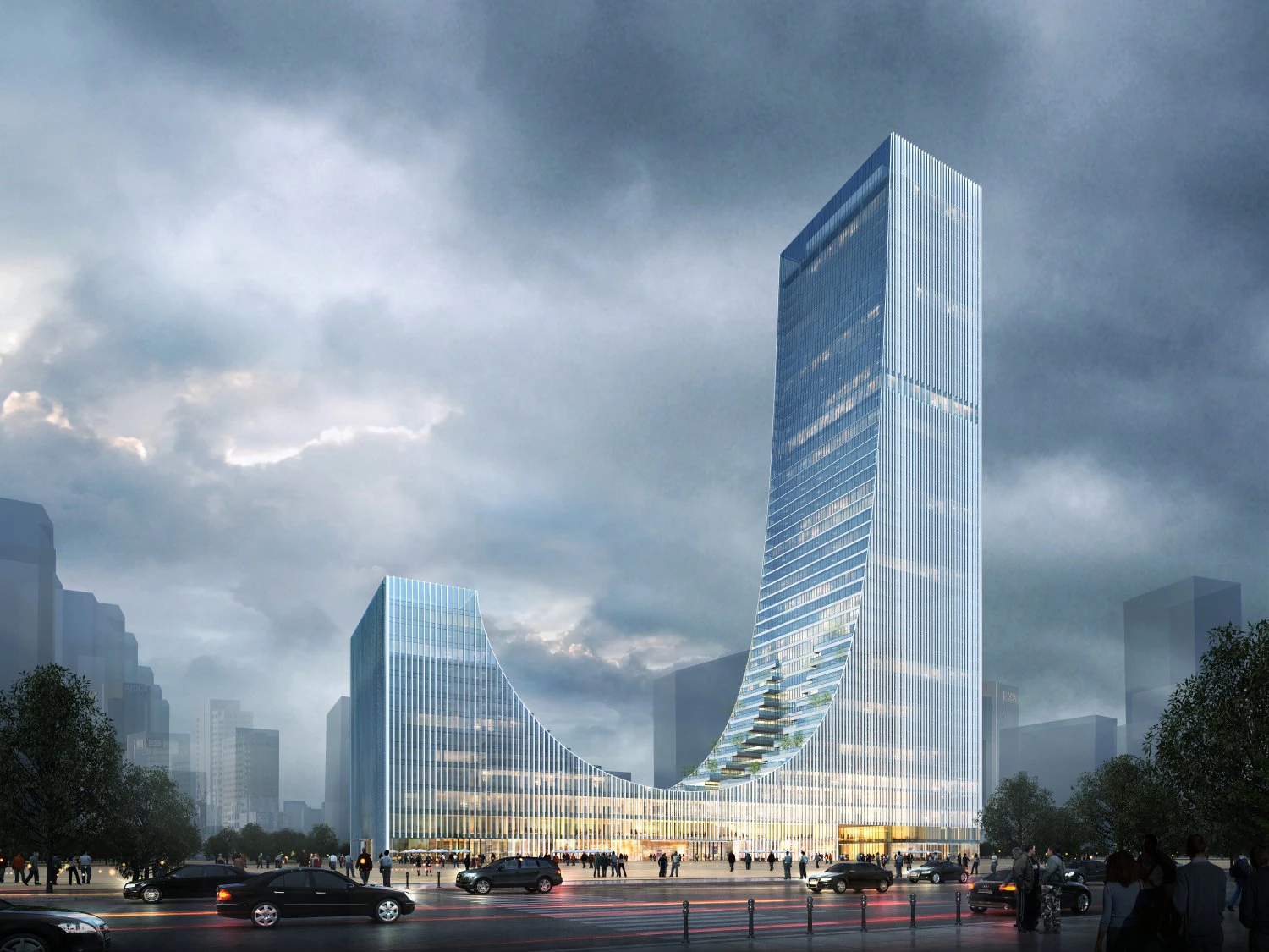 skyscraper 077 3D Model .c4d .max .obj .3ds .fbx .stl .blend
