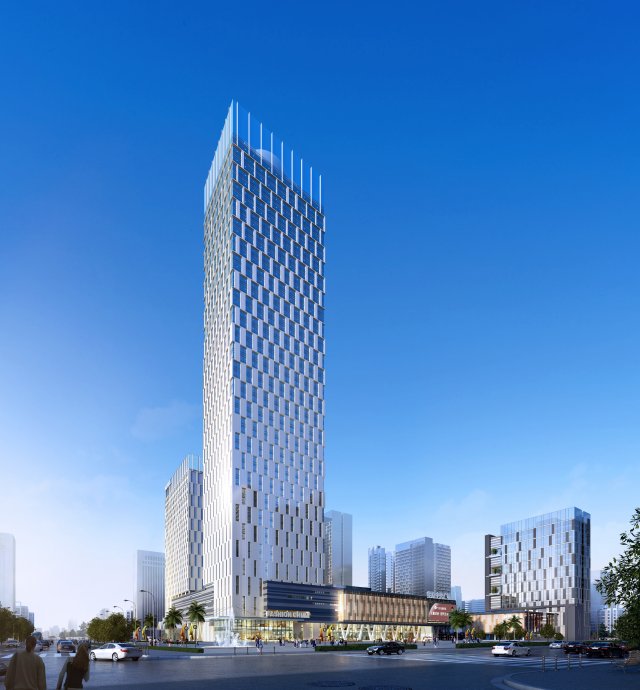 skyscraper 096 3D Модель .c4d .max .obj .3ds .fbx .stl .blend 
