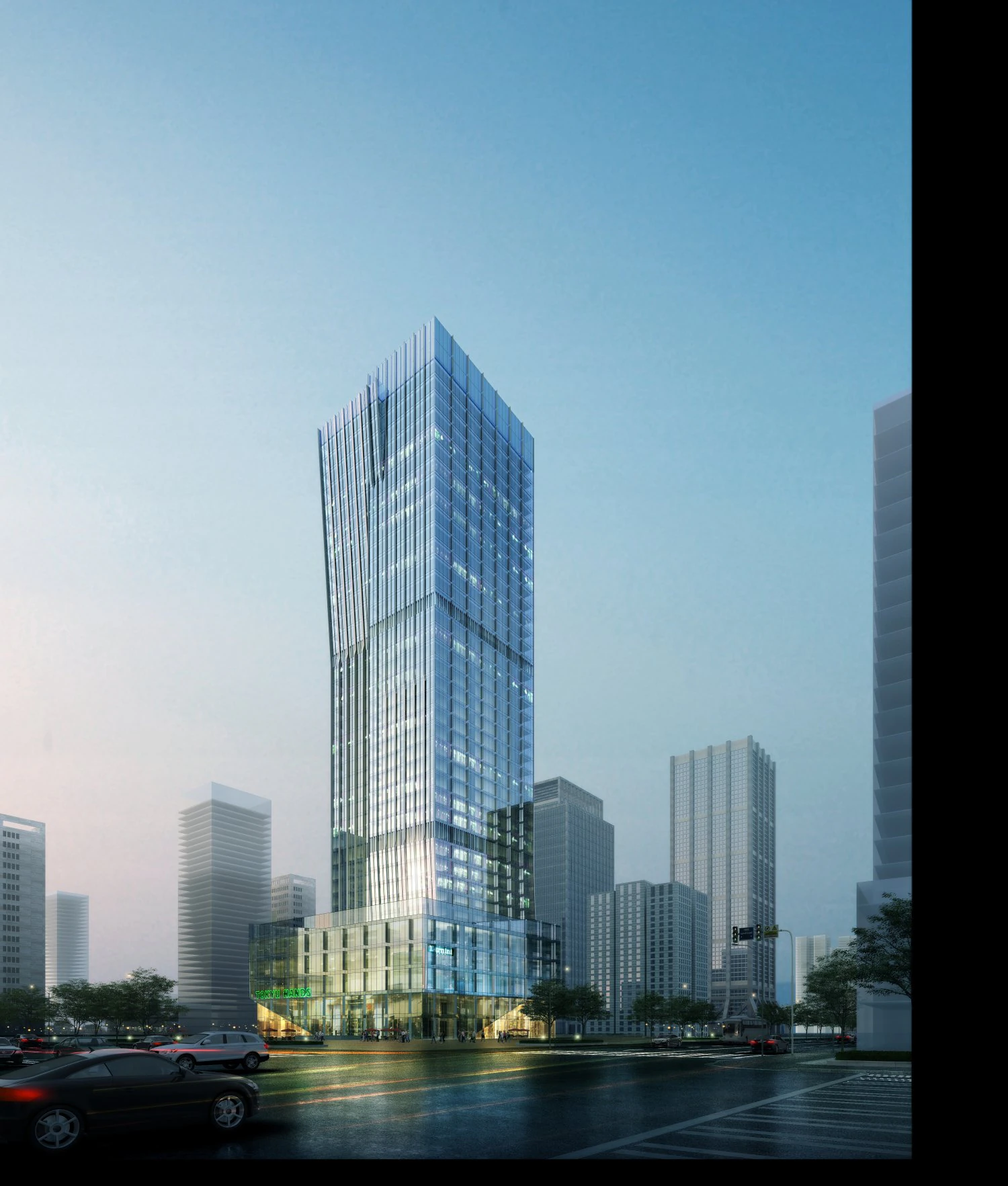skyscraper 110 3D Model .c4d .max .obj .3ds .fbx .stl .blend