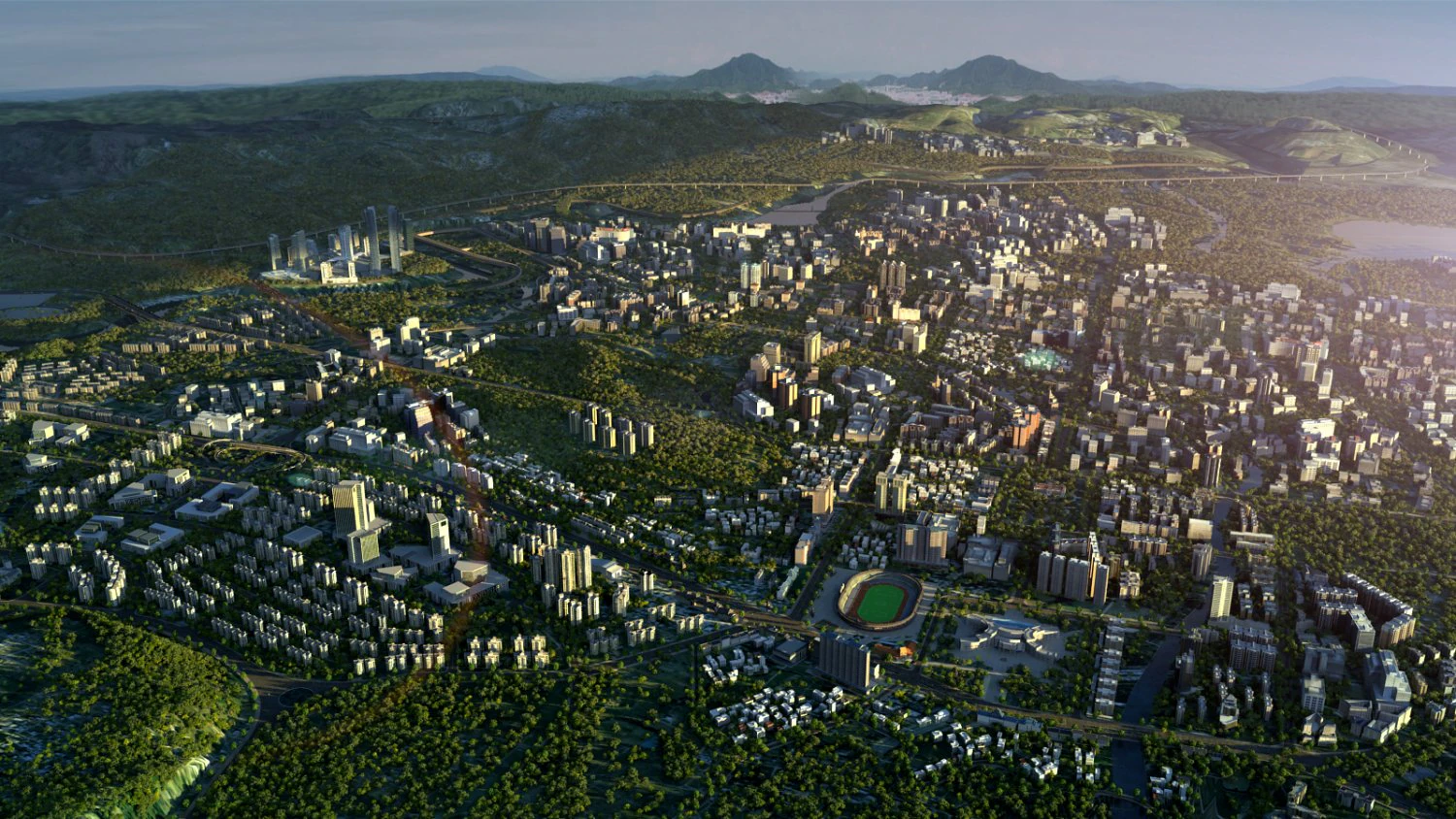 city big cityscape 001 3D Model .c4d .max .obj .3ds .fbx .stl .blend