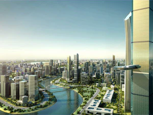 ciudad gran paisaje urbano 002 Modelo 3D