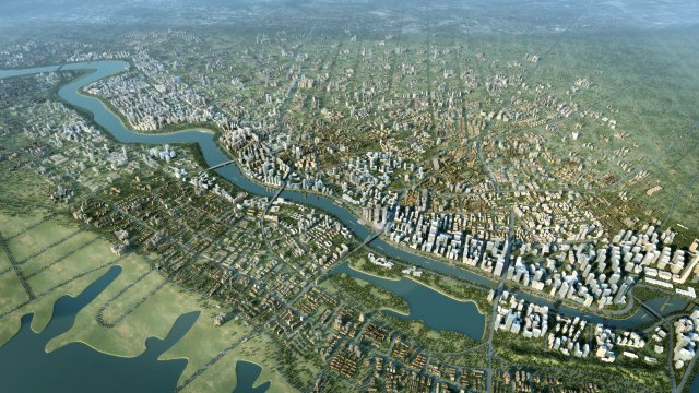 city big cityscape 003 3D 모델 .c4d .max .obj .3ds .fbx .stl .blend 