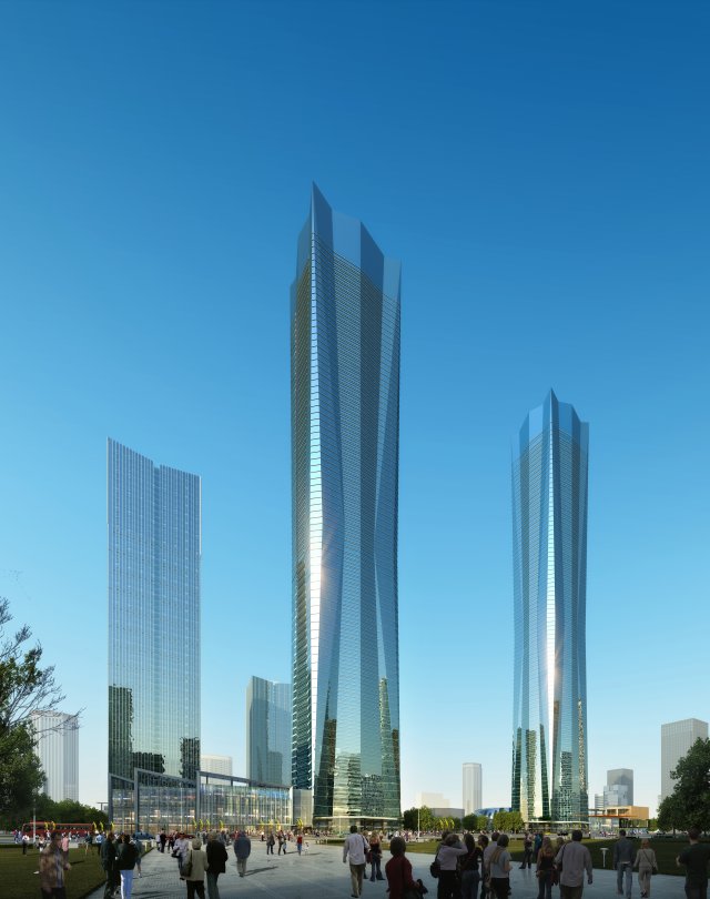 skyscraper 004 3D Model .c4d .max .obj .3ds .fbx .stl .blend 