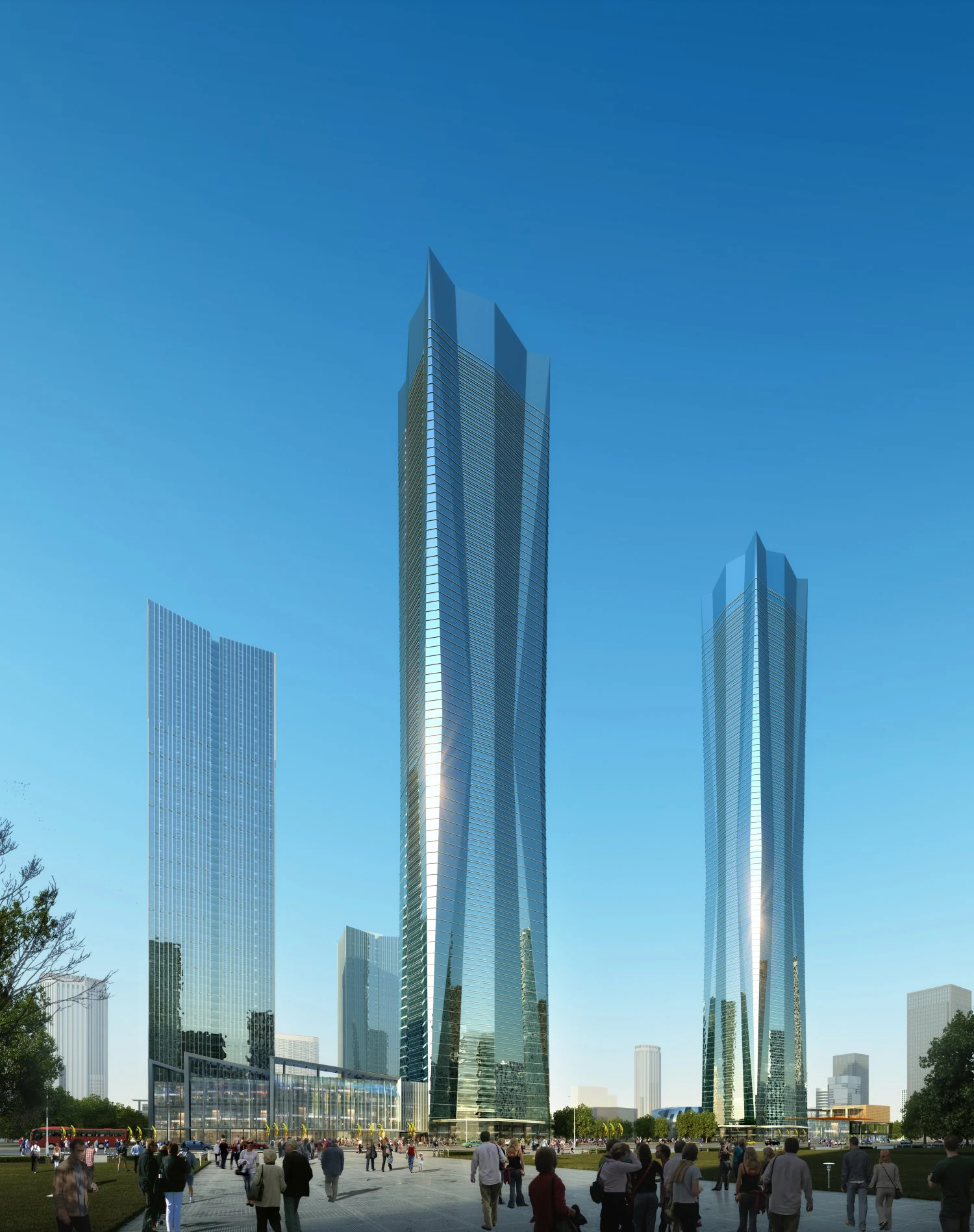 skyscraper 004 3D Model .c4d .max .obj .3ds .fbx .stl .blend
