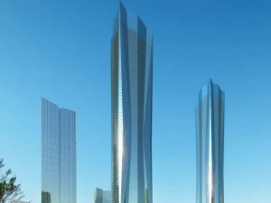 Wolkenkratzer 004 3D Modell