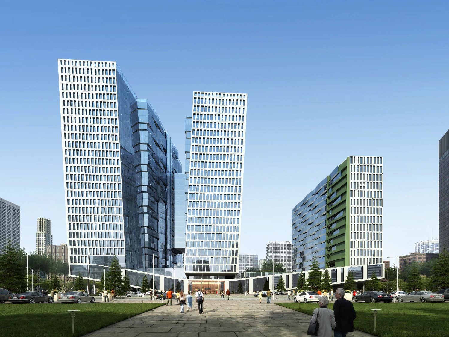 city building 014 3D Model .c4d .max .obj .3ds .fbx .stl .blend 