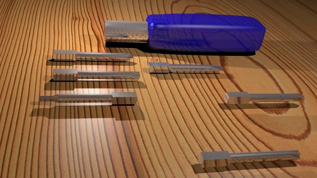 screwdriver Model 3D .c4d .max .obj .3ds .fbx .stl .blend 