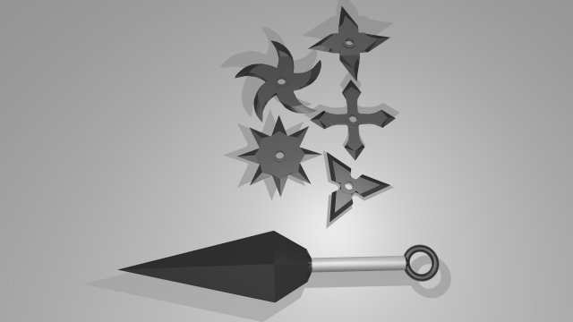 ninja 3D 모델 .c4d .max .obj .3ds .fbx .stl .blend 