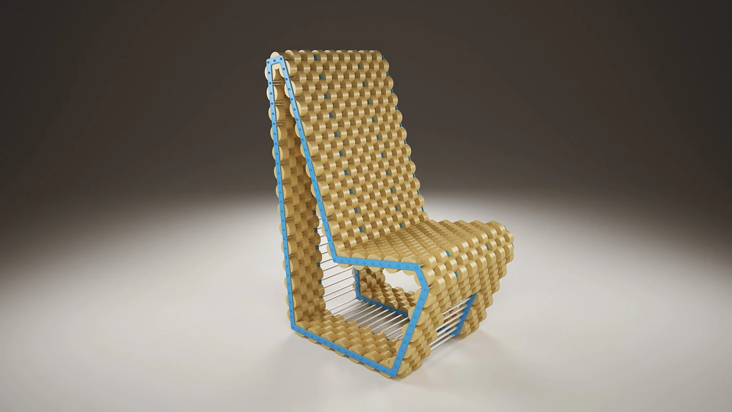 cork chair 3D Model .c4d .max .obj .3ds .fbx .stl .blend 