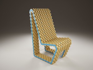 cork chair 3D Model