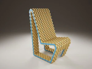 コルク椅子 3Dモデル