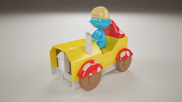 the smurf toy 3D Модель .c4d .max .obj .3ds .fbx .stl .blend 