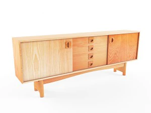 壁の机 3Dモデル