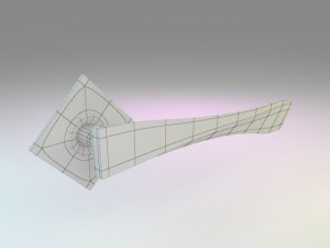 modern door handles set 5 in 1 3D Model