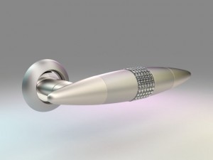 modern door handles set 5 in 1 3D Model