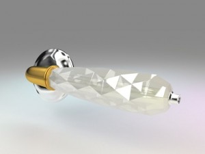 modern door handles set 5 in 1 3D Model