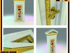 queen door 3D 모델