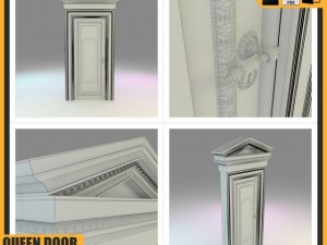 queen door 3D 모델