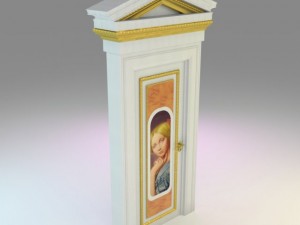 queen door 3D 모델