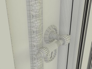 queen door 3D 모델