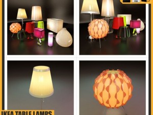 ikea table lamps  10 in 1 3D Model