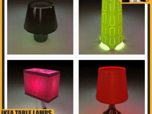 ikea table lamps  10 in 1 3D Model