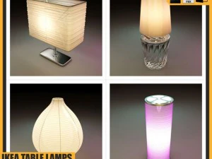 ikea table lamps  10 in 1 3D Model