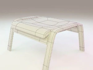 ikea footstools and pouffes  5 in 1 3D Model