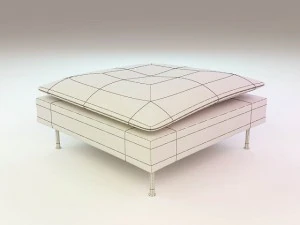 ikea footstools and pouffes  5 in 1 3D Model