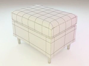 ikea footstools and pouffes  5 in 1 3D Model