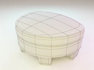 ikea footstools and pouffes  5 in 1 3D Model