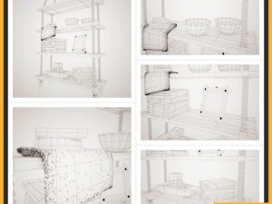 rope shelf 3Dモデル