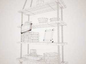 rope shelf 3Dモデル